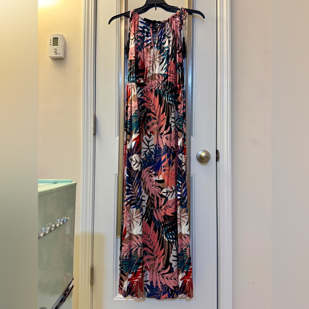 City Chic Tropical Print Maxi Dress Size 14W